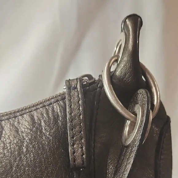 BANANA REPUBLIC LEATHER COW HIDE Chic Brown  Shoulder Bag - Picture 4 of 13